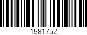 Código de barras (EAN, GTIN, SKU, ISBN): '1981752'