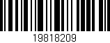 Código de barras (EAN, GTIN, SKU, ISBN): '19818209'