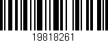 Código de barras (EAN, GTIN, SKU, ISBN): '19818261'