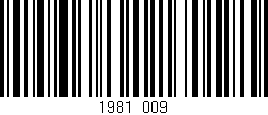 Código de barras (EAN, GTIN, SKU, ISBN): '1981/009'