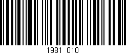 Código de barras (EAN, GTIN, SKU, ISBN): '1981/010'