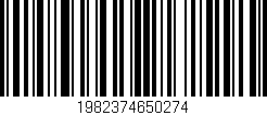 Código de barras (EAN, GTIN, SKU, ISBN): '1982374650274'