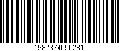 Código de barras (EAN, GTIN, SKU, ISBN): '1982374650281'