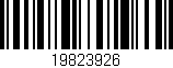 Código de barras (EAN, GTIN, SKU, ISBN): '19823926'