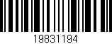 Código de barras (EAN, GTIN, SKU, ISBN): '19831194'