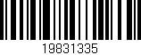 Código de barras (EAN, GTIN, SKU, ISBN): '19831335'