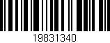 Código de barras (EAN, GTIN, SKU, ISBN): '19831340'