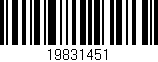 Código de barras (EAN, GTIN, SKU, ISBN): '19831451'