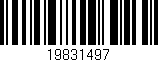 Código de barras (EAN, GTIN, SKU, ISBN): '19831497'