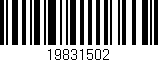 Código de barras (EAN, GTIN, SKU, ISBN): '19831502'