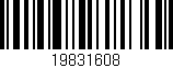 Código de barras (EAN, GTIN, SKU, ISBN): '19831608'