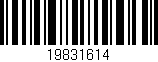 Código de barras (EAN, GTIN, SKU, ISBN): '19831614'