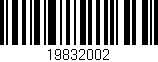 Código de barras (EAN, GTIN, SKU, ISBN): '19832002'