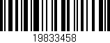 Código de barras (EAN, GTIN, SKU, ISBN): '19833458'