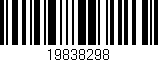 Código de barras (EAN, GTIN, SKU, ISBN): '19838298'