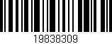 Código de barras (EAN, GTIN, SKU, ISBN): '19838309'