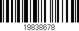Código de barras (EAN, GTIN, SKU, ISBN): '19838678'