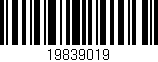 Código de barras (EAN, GTIN, SKU, ISBN): '19839019'