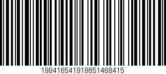 Código de barras (EAN, GTIN, SKU, ISBN): '198416541918651468415'