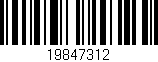 Código de barras (EAN, GTIN, SKU, ISBN): '19847312'
