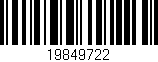 Código de barras (EAN, GTIN, SKU, ISBN): '19849722'