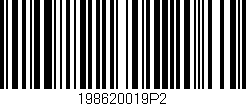 Código de barras (EAN, GTIN, SKU, ISBN): '198620019P2'