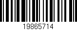 Código de barras (EAN, GTIN, SKU, ISBN): '19865714'
