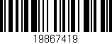 Código de barras (EAN, GTIN, SKU, ISBN): '19867419'