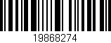 Código de barras (EAN, GTIN, SKU, ISBN): '19868274'