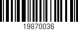 Código de barras (EAN, GTIN, SKU, ISBN): '19870036'