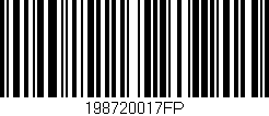 Código de barras (EAN, GTIN, SKU, ISBN): '198720017FP'