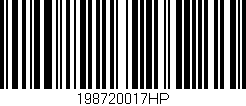 Código de barras (EAN, GTIN, SKU, ISBN): '198720017HP'