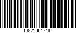 Código de barras (EAN, GTIN, SKU, ISBN): '198720017OP'