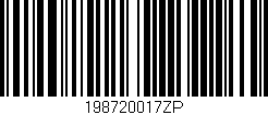 Código de barras (EAN, GTIN, SKU, ISBN): '198720017ZP'