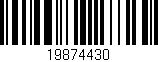 Código de barras (EAN, GTIN, SKU, ISBN): '19874430'