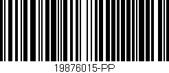 Código de barras (EAN, GTIN, SKU, ISBN): '19876015-PP'