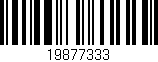 Código de barras (EAN, GTIN, SKU, ISBN): '19877333'