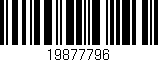 Código de barras (EAN, GTIN, SKU, ISBN): '19877796'