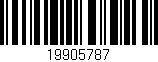 Código de barras (EAN, GTIN, SKU, ISBN): '19905787'