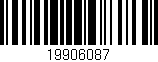 Código de barras (EAN, GTIN, SKU, ISBN): '19906087'