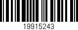 Código de barras (EAN, GTIN, SKU, ISBN): '19915243'