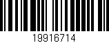 Código de barras (EAN, GTIN, SKU, ISBN): '19916714'