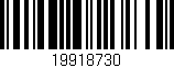 Código de barras (EAN, GTIN, SKU, ISBN): '19918730'