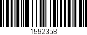 Código de barras (EAN, GTIN, SKU, ISBN): '1992358'