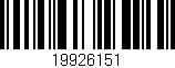 Código de barras (EAN, GTIN, SKU, ISBN): '19926151'