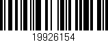 Código de barras (EAN, GTIN, SKU, ISBN): '19926154'