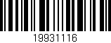 Código de barras (EAN, GTIN, SKU, ISBN): '19931116'
