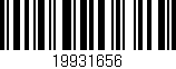 Código de barras (EAN, GTIN, SKU, ISBN): '19931656'