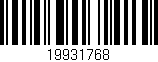 Código de barras (EAN, GTIN, SKU, ISBN): '19931768'