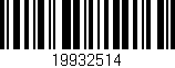 Código de barras (EAN, GTIN, SKU, ISBN): '19932514'